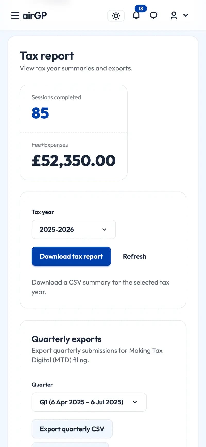 airGP platform screenshot 2